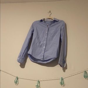 Blue button down shirt